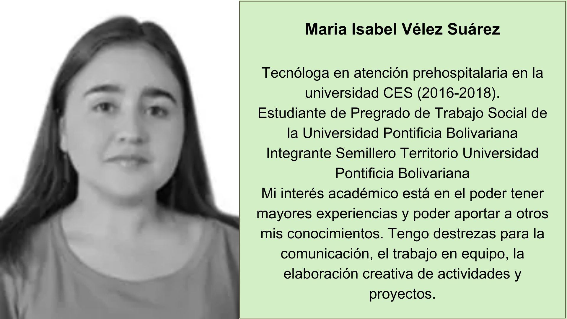 Maria Isabel Vélez Suárez